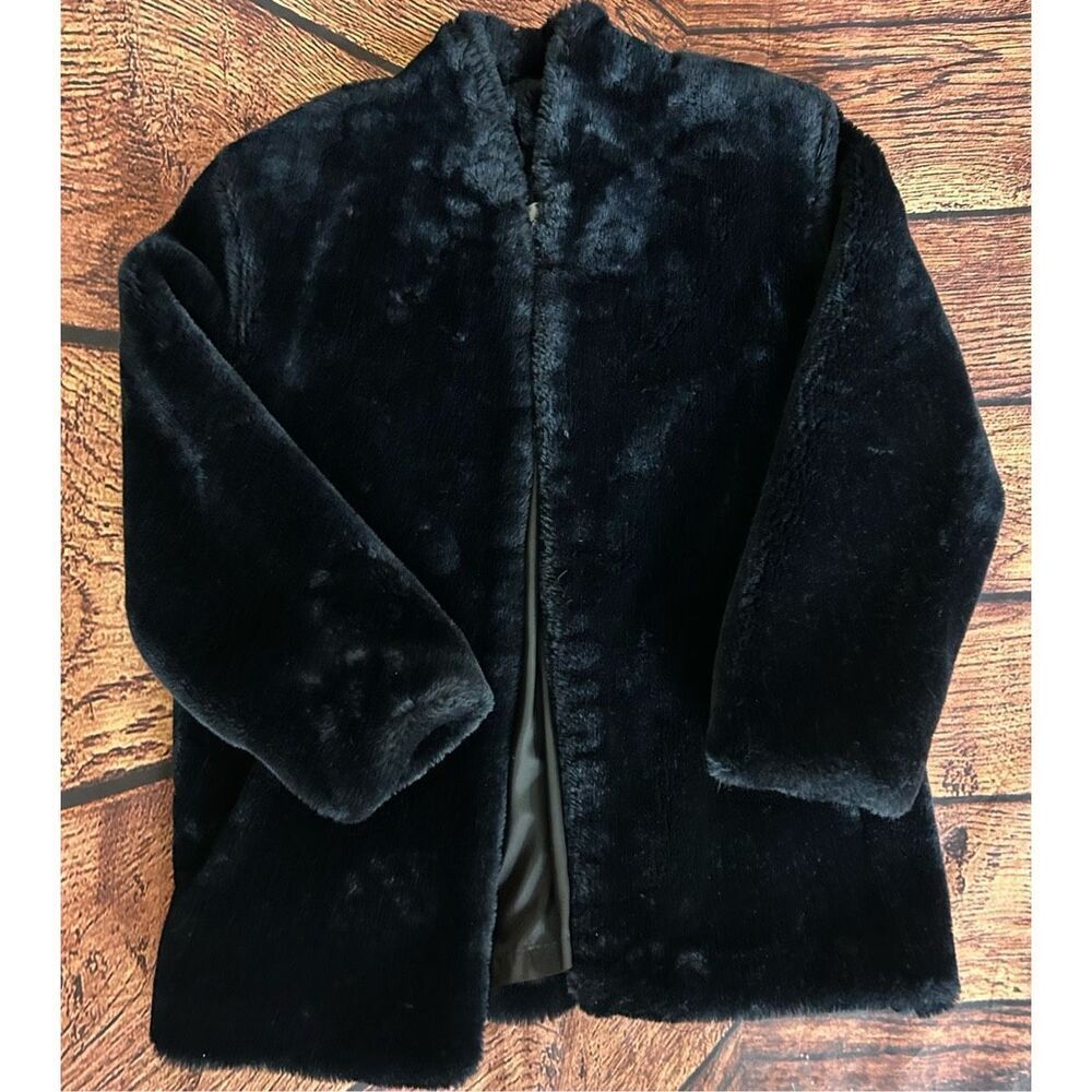 Vintage Faux Fur Coat Women's 60s 70s Winter Large